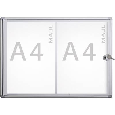 Maul Schaukasten MAULextraslim Verwendung für Papierformat: 2 x DIN A4 Innenbereich 6820208 Aluminium Silber 1 St.