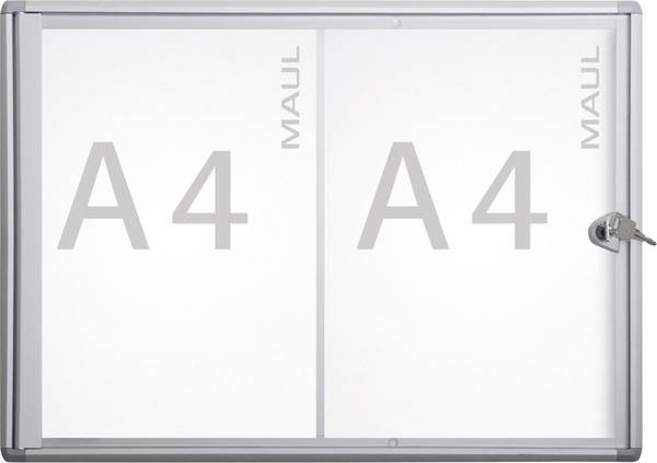 Schaukasten extraslim 2xA4 aluminium Innenbereich 35x49,1x2,7cm