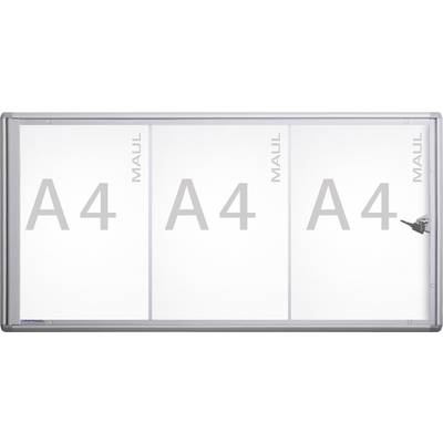 Maul Schaukasten MAULextraslim Verwendung für Papierformat: 3 x DIN A4 Innenbereich 6820308 Aluminium Silber 1 St.