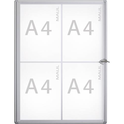Maul Schaukasten MAULextraslim Verwendung für Papierformat: 4 x DIN A4 Innenbereich 6820408 Aluminium Silber 1 St.