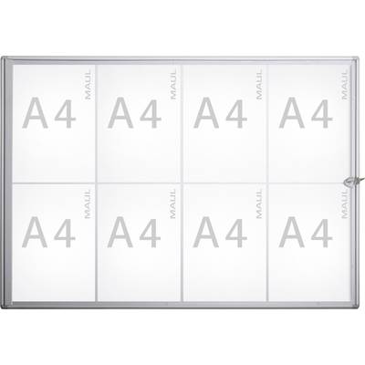 Maul Schaukasten MAULextraslim Verwendung für Papierformat: 8 x DIN A4 Innenbereich 6820808 Aluminium Silber 1 St.