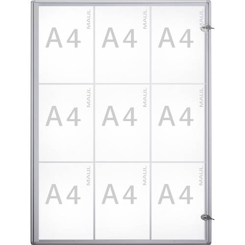 Maul Schaukasten MAULextraslim Verwendung für Papierformat: 9 x DIN A4 Innenbereich 6820908 Aluminium Silber 1 St.