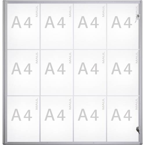 Maul Schaukasten MAULextraslim Verwendung für Papierformat: 12 x DIN A4 Innenbereich 6821208 Aluminium Silber 1 St.