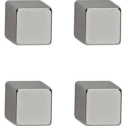 Thumbnail - Maul Neodym Magnet MAUL (B x H x T) 10 x 10 x 10 mm Würfel Silber 4 St. 6169296