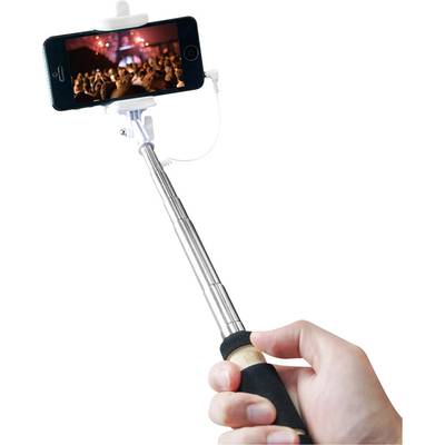 LogiLink BT0036 Selfie Stick 8.7 cm  Schwarz, Chrom inkl. Tasche