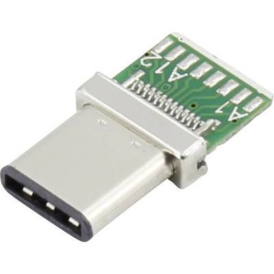 TRU COMPONENTS USB-C®® Stecker 3.1 w/PCB Stecker, gerade  Inhalt: 1 St.