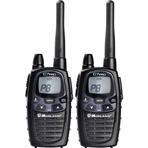 Midland G7 Pro Twin C1090.13 PMR/LPD-Handfunkgerät 2er Set