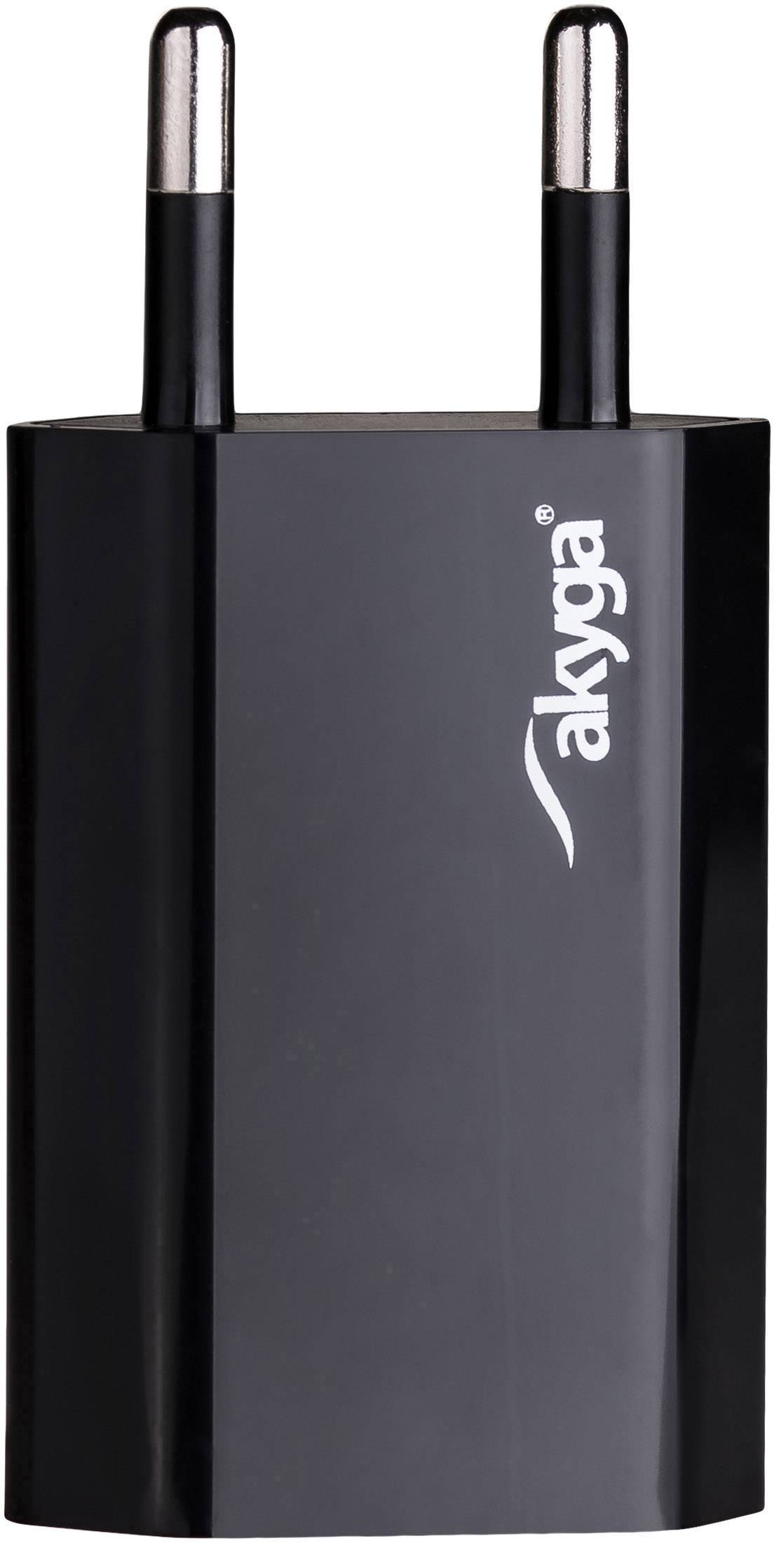 Akyga AK-CH-03BK USB Ladegerät 5 W 1x USB-A Schwarz Innenbereich