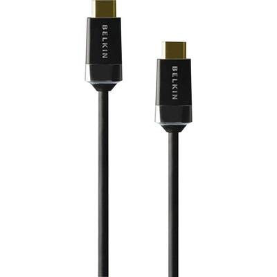 Belkin HDMI Anschlusskabel HDMI-A Stecker, HDMI-A Stecker 1.00 m Schwarz HDMI0018G-1M vergoldete Steckkontakte HDMI-Kabe