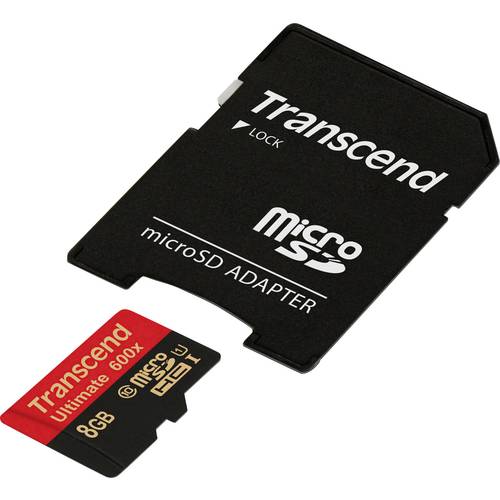 Transcend Ultimate (600x) microSDHC-Karte Industrial 8 GB Class 10, UHS-I inkl. SD-Adapter