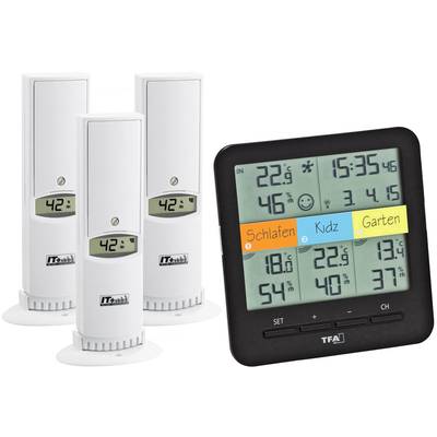 TFA Dostmann Weatherhub SmartHome System Klima@Home Funk-Thermo-/Hygrometer Schwarz