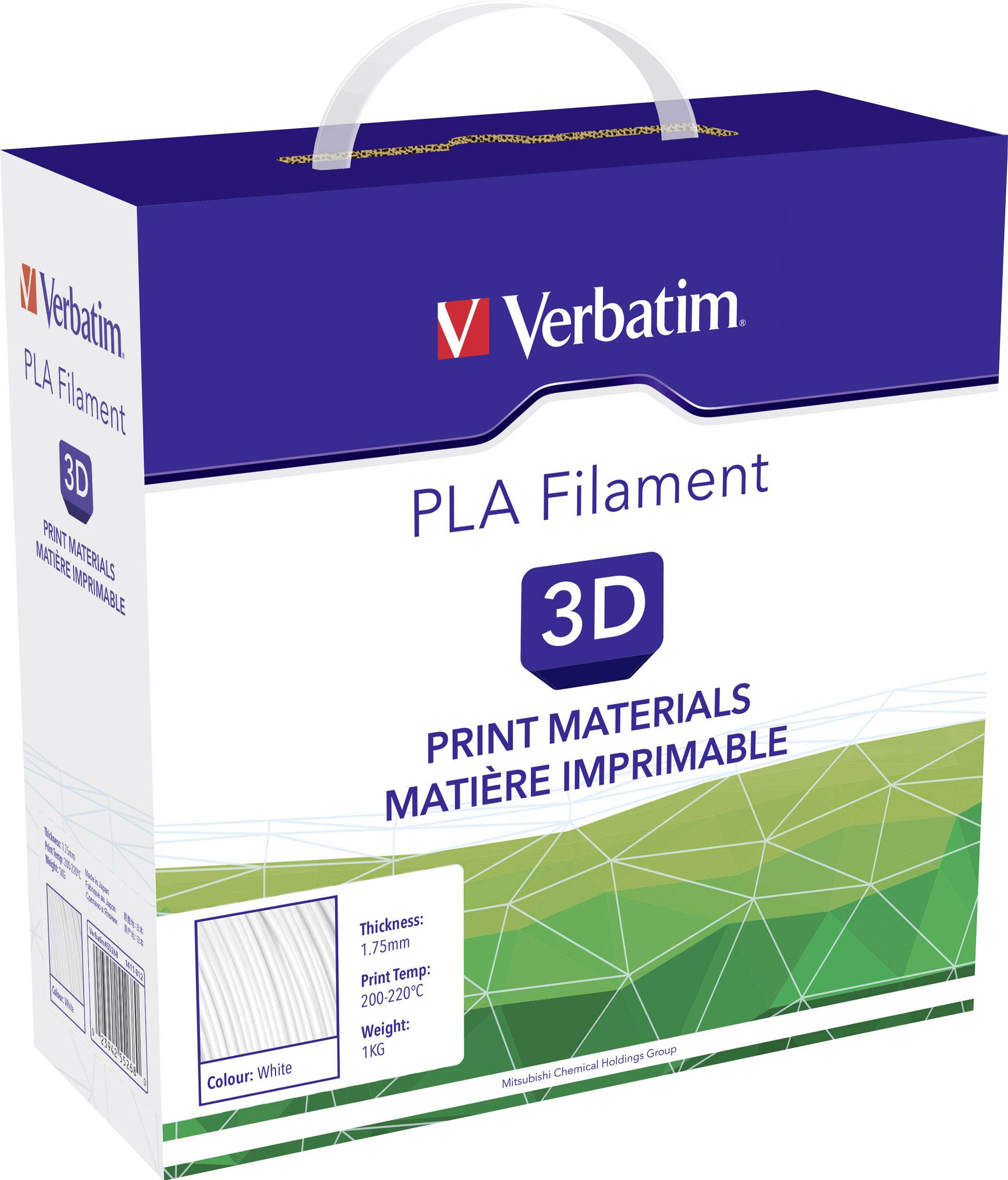 Verbatim 55268 Filament PLA Filament PLA 1.75 mm 1 kg Weiß 1 St.-3