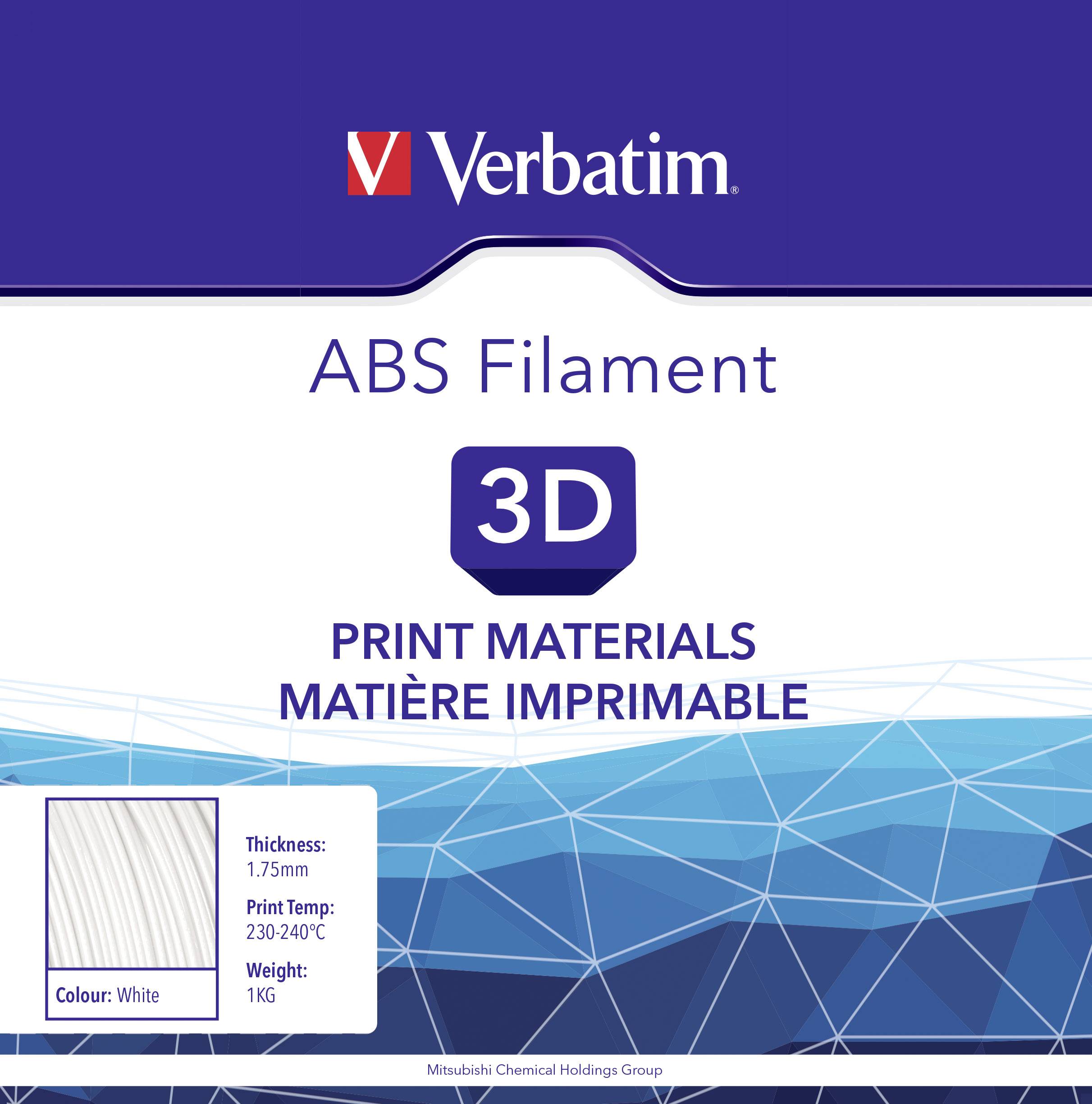 Verbatim 55011 Filament od ABS plastike Filament ABS 1.75 mm 1 kg Weiß 1 St.-2