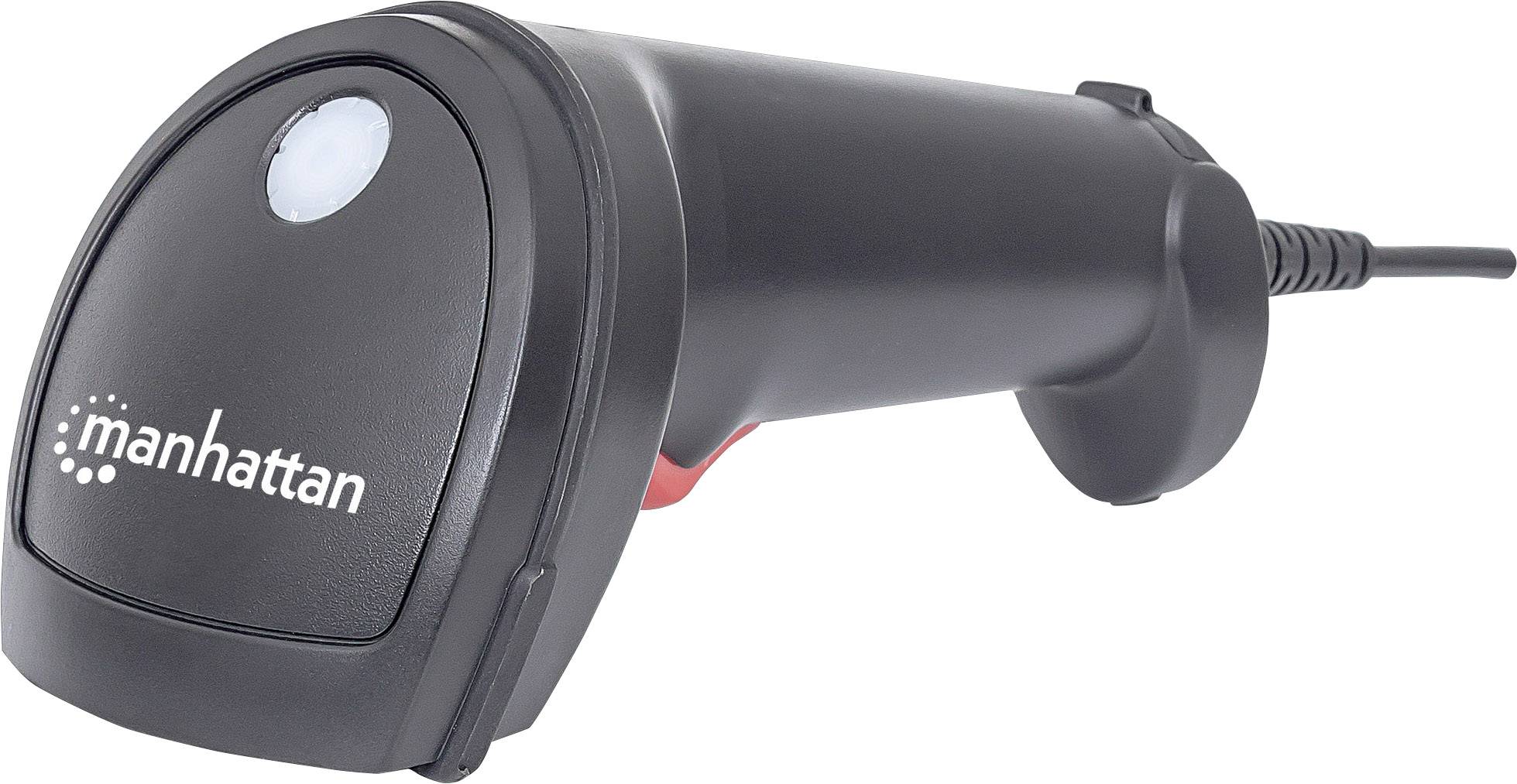 Manhattan 177429 Professional USB-Kit Barcode-Scanner Kabelgebunden 1D Laser Schwarz Hand-Scanner USB-3