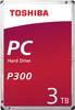 Toshiba P300 3 TB Interne Festplatte 8.9 cm (3.5 Zoll) SATA III HDWD130UZSVA Bulk
