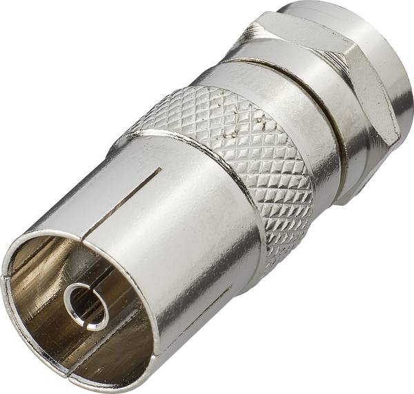 Renkforce RF-4196979 F-Koax-Adapter  Anschlüsse: F-Stecker, Koax-Buchse IEC  1 St.