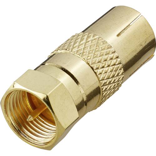 Thumbnail - Renkforce RF-4196982 F-Koax-Adapter vergoldet Anschlüsse: F-Stecker, Koax-Buchse IEC 1 St.
