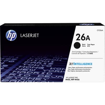 HP LaserJet Toner 26A, schwarz. Für Modelle M402, MFP M426. Empfohlen für mehr Seiten, Leistung und Schutz.