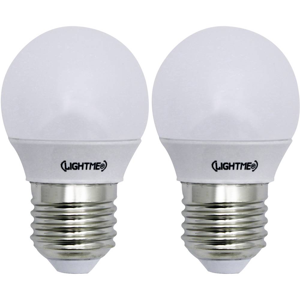 LightMe 5bSA-P250ST-A1 LED-lamp Energielabel F (A - G) E27 Kogel 3 W = 25 W Warmwit (Ø x l) 45 mm x 78 mm 2 stuk(s)