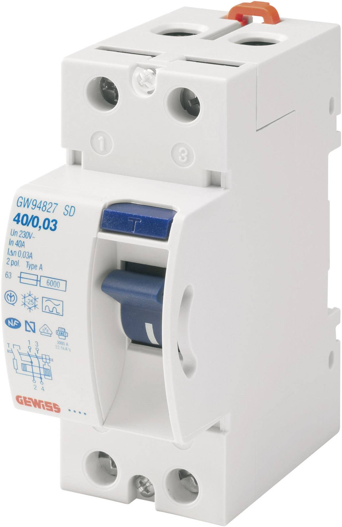 GEWISS Fehlerstromschutzschalter GW94817 OVP-0