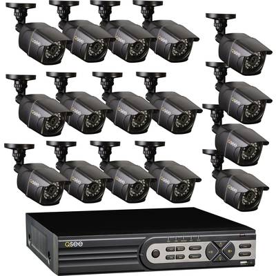 Q-See  QT5616-16E2-2 Analog Überwachungskamera-Set 16-Kanal mit 16 Kameras  1000 TVL 