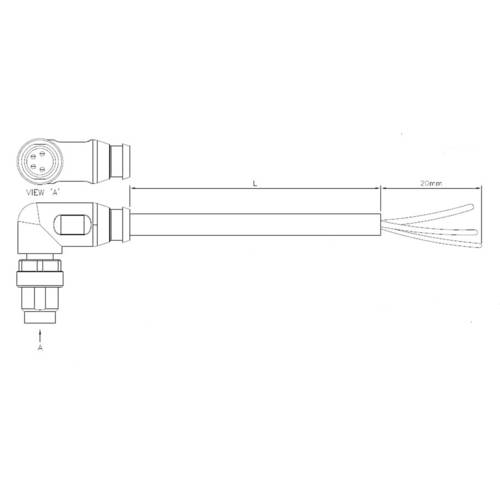 TE Connectivity 2273010-1 Sensor-/Aktor-Steckverbinder, konfektioniert M8 Stecker, gewinkelt 1.50 m Polzahl Sensoren: 4 ...