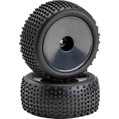Absima 1:10 Buggy Kompletträder Pin line Disk Schwarz 1 Paar