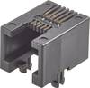 FCI Modular jacks RJ10-Einbaubuchse 90511-001LF Buchse, Einbau vertikal Pole: 4P4C Schwarz 1 St.