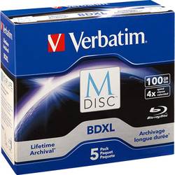 Image of Verbatim 98913 M-DISC Blu-ray XL Rohling 100 GB 5 St. Jewelcase