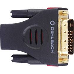 Image of Oehlbach 9070 DVI / HDMI Adapter [1x DVI-Stecker 18+1pol. - 1x HDMI-Buchse] Schwarz vergoldete Steckkontakte