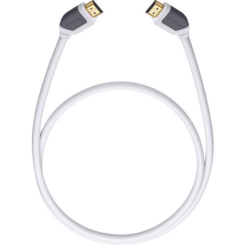 Oehlbach HDMI Anschlusskabel HDMI-A Stecker, HDMI-A Stecker 2.20 m Weiß 92573 HDMI-Kabel