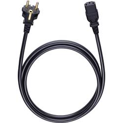 Napájací prepojovací kábel Oehlbach 17040, [1x DE schuko zástrčka - 1x IEC C13 zásuvka 10 A], 1.50 m, čierna