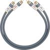 Cinch Audio Anschlusskabel [2x Cinch-Stecker - 2x Cinch-Stecker] 0.50 m Anthrazit vergoldete Steckkontakte Oehlbach NF 14 MASTER