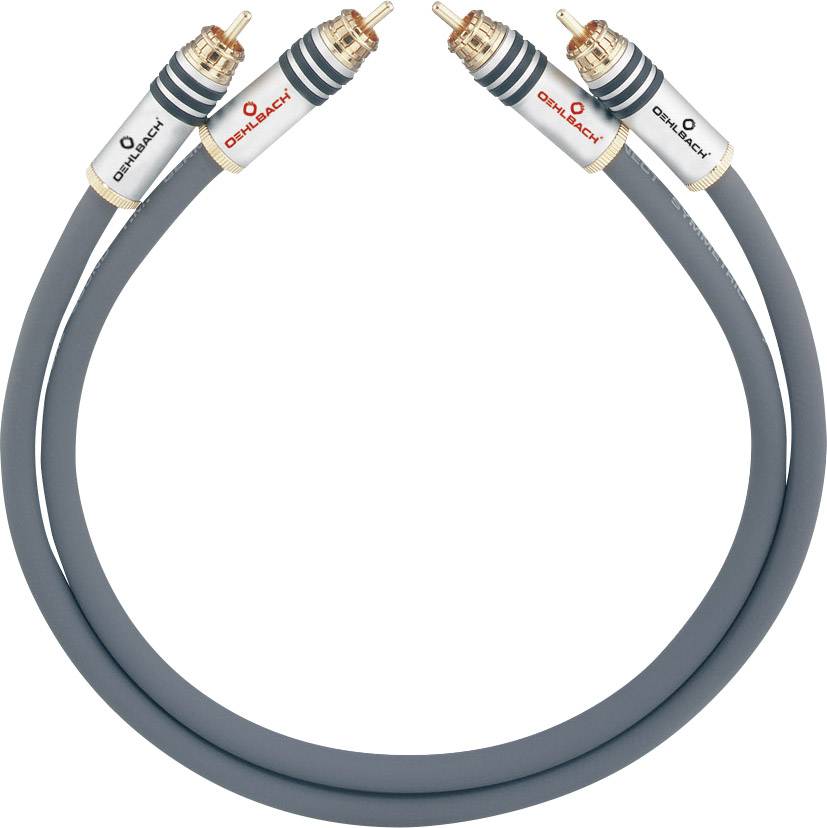 Cinch Audio Anschlusskabel [2x Cinch-Stecker - 2x Cinch-Stecker] 4.25 m Anthrazit vergoldete Steckkontakte Oehlbach NF 1...