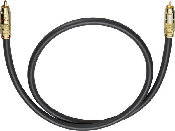 Cinch Audio Anschlusskabel [1x Cinch-Stecker - 1x Cinch-Stecker] 10.00 m Anthrazit vergoldete Steckkontakte Oehlbach NF 214 SUB