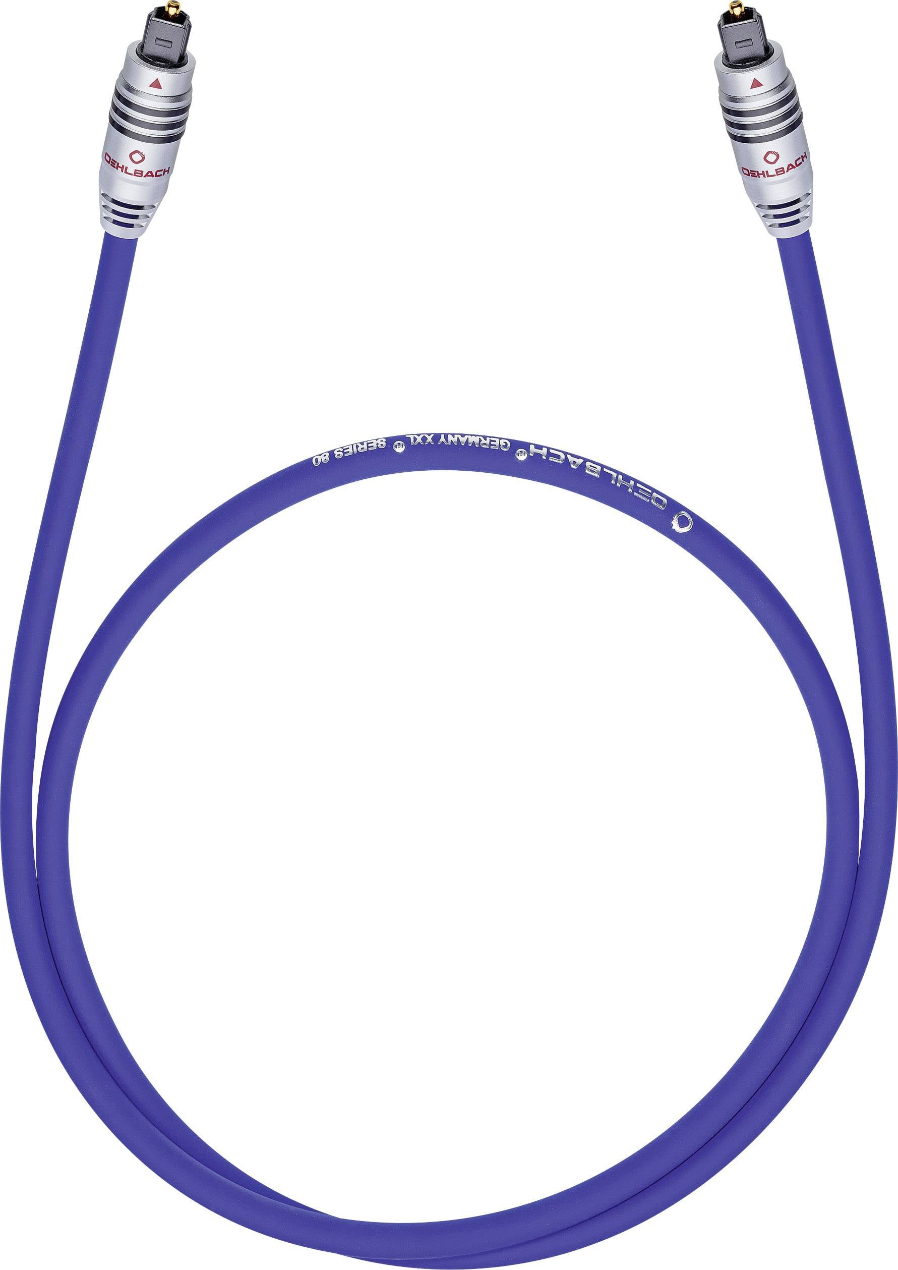Toslink Audio Anschlusskabel [1x Toslink-Stecker (ODT) - 1x Toslink-Stecker (ODT)] 0.50 m Blau Oehlbach XXL® Series 80