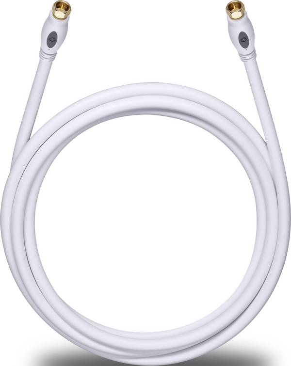 Antennen, SAT Anschlusskabel [1x F-Stecker - 1x F-Stecker] 10.00 m 120 dB vergoldete Steckkontakte Weiß Oehlbach Transmission Plus S