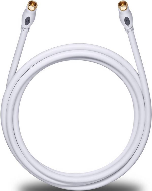 Antennen, SAT Anschlusskabel [1x F-Stecker - 1x F-Stecker] 7.50 m 120 dB vergoldete Steckkontakte Weiß Oehlbach Transmission Plus S