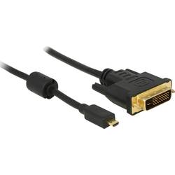 HDMI / DVI prepojovací kábel Delock 83586, 2.00 m, čierna