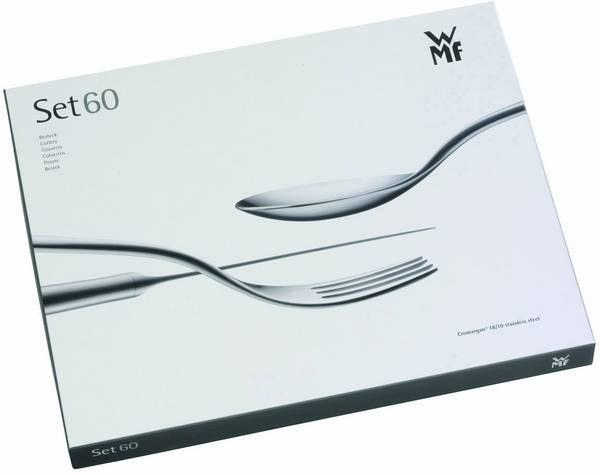 WMF Palma 60-teilig Besteck-Set  60er Set Edelstahl  Silber 12.7291.9991