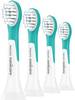 Philips Sonicare for Kids 4+ Aufsteckbürsten für elektrische Zahnbürste 4 St. Hellgrün, Weiß