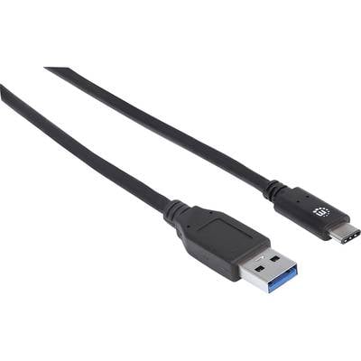 Manhattan USB-Kabel USB 3.2 Gen1 (USB 3.0 / USB 3.1 Gen1) USB-A Stecker, USB -C® Stecker 1.00 m Schwarz UL-zertifiziert 3 kaufen