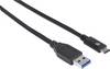 Manhattan USB-Kabel USB 3.2 Gen1 USB-A Stecker, USB-C® Stecker 1.00 m Schwarz UL-zertifiziert 353373