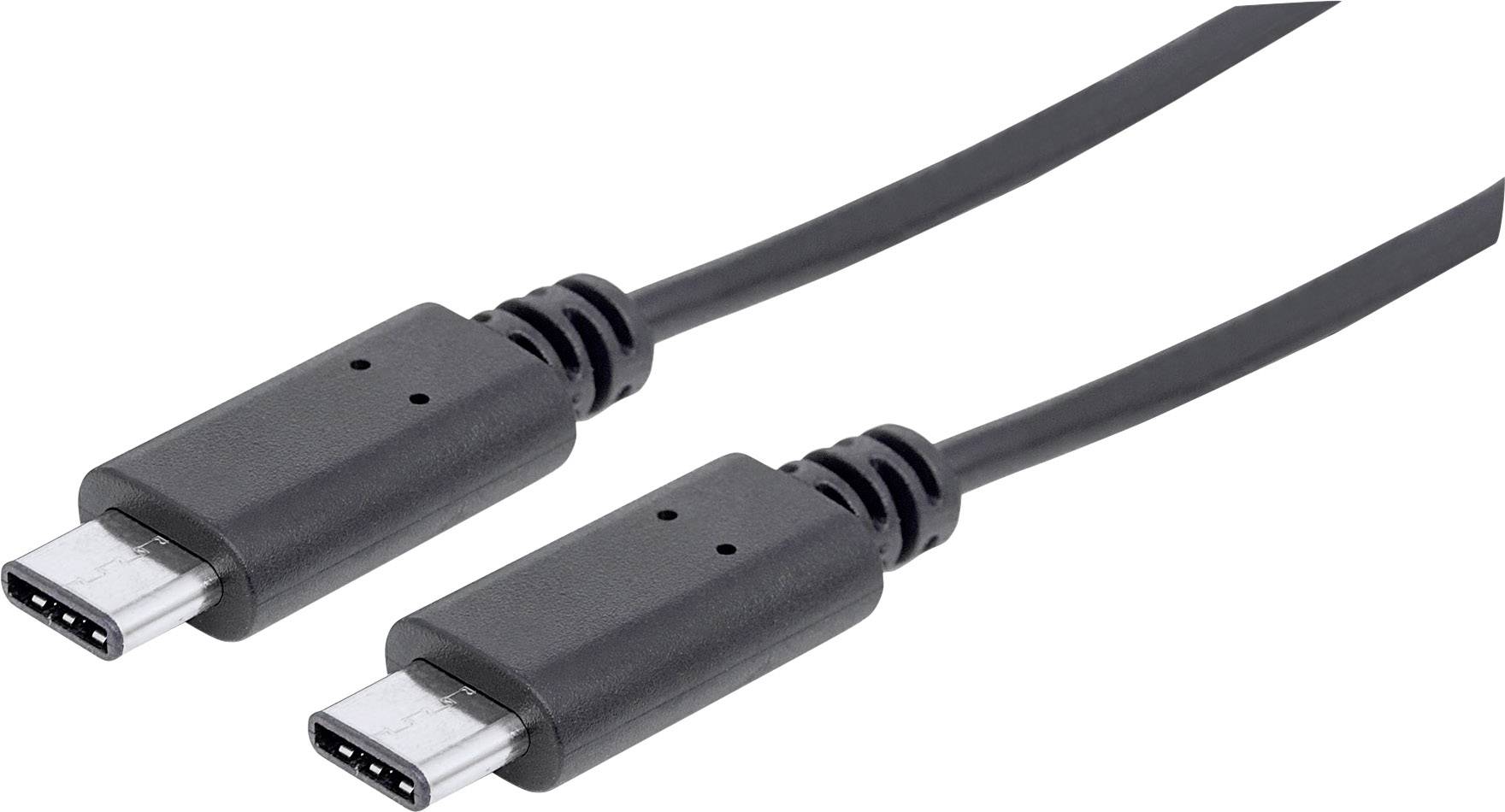 USB Kabel 3.1 Manhattan C -> C St/St  1.00m 3 A     schwarz