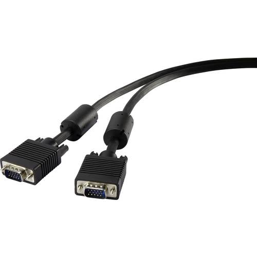 Thumbnail - Renkforce VGA Anschlusskabel VGA 15pol. Stecker, VGA 15pol. Stecker 1.00 m Schwarz RF-4212495 mit Ferritkern VGA-Kabel