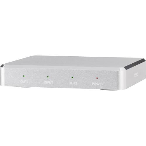 SpeaKa Professional 2 Port HDMI-Splitter mit Aluminiumgehäuse, Ultra HD-fähig 3840 x 2160 Pixel
