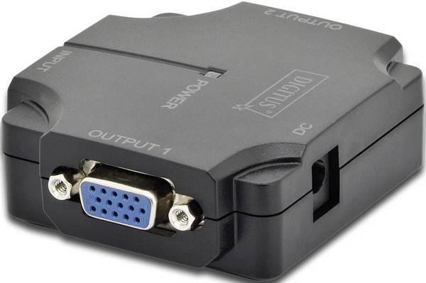 Digitus DS-41120-1 2 Port VGA-Splitter  1920 x 1080 Pixel Schwarz