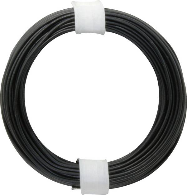 Donau Elektronik 105-1 Schaltdraht  1 x 0.20 mm² Schwarz 10 m