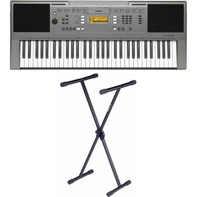 Yamaha PSR-E353 BUNDLE + STATIV Keyboard Grau inkl. Stativ, inkl. Netzteil