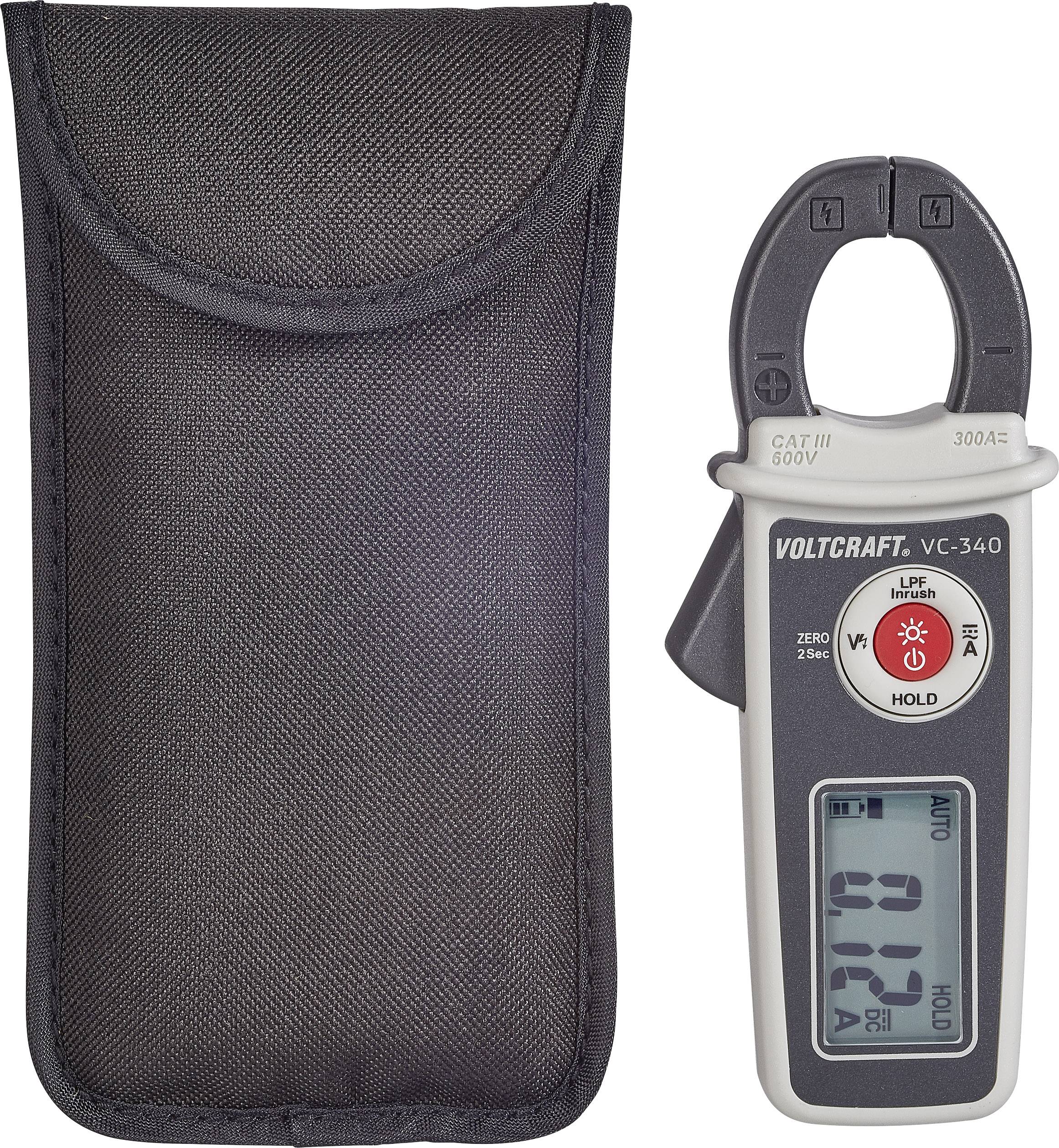 VOLTCRAFT VC-340 Stromzange digital CAT II 600 V, CAT III 300 V Anzeige (Counts): 6000-2
